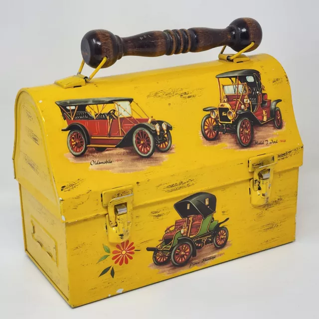 Metal Lunchbox Thermos Repurposed Vintage Cars Vintage 1950's Chow Wagon Dome