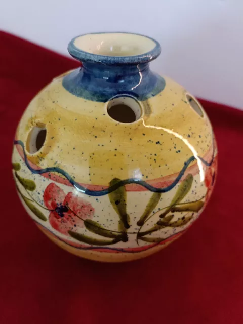 Joli Pique Fleurs En Céramique, Vase Boule