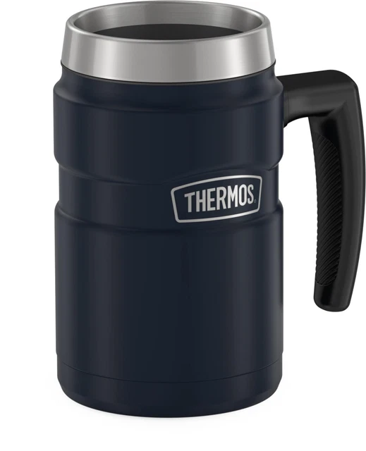 Thermos 16 Oz Vacuum Insulated Desk Mug, Matte Blue 3