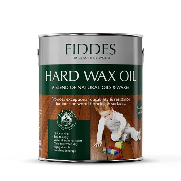 Olio di cera dura Fiddes - ultra grezzo 250 ml - pavimenti interni in legno / superfici in legno