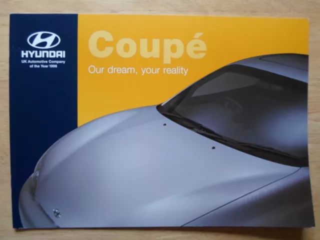 HYUNDAI COUPE orig 1999 UK Mkt Sales Brochure