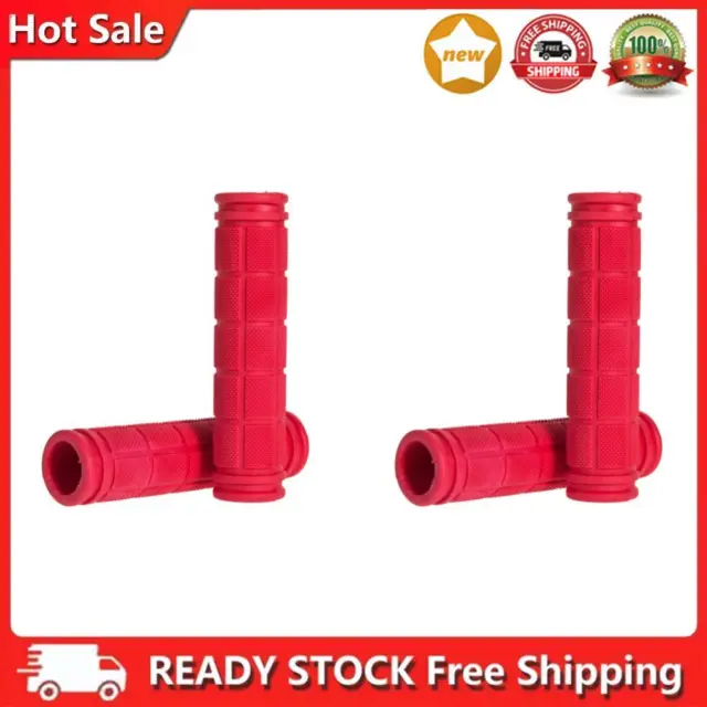 2 Pairs Soft MTB Cycle Mountain Bicycle Bike Handle Bar Rubber End (Red)
