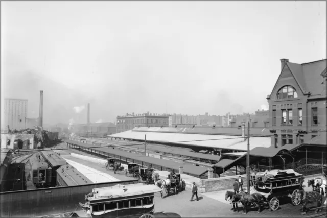 Poster, Many Sizes; Chicago And North Western Railway Railroad Station, Chicago,