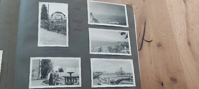 Lot de 42 photos 1950 Thonon Chamonix Haute Savoie glaciers Suisse Genève 1954