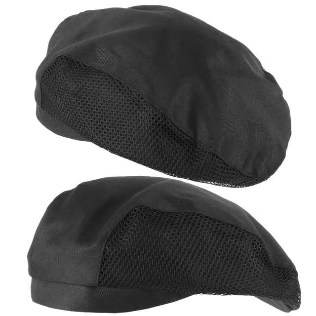 2 Pcs Waiter Beret Back Chef Hat Cooking Hair Net Skull Cap Berets Miss