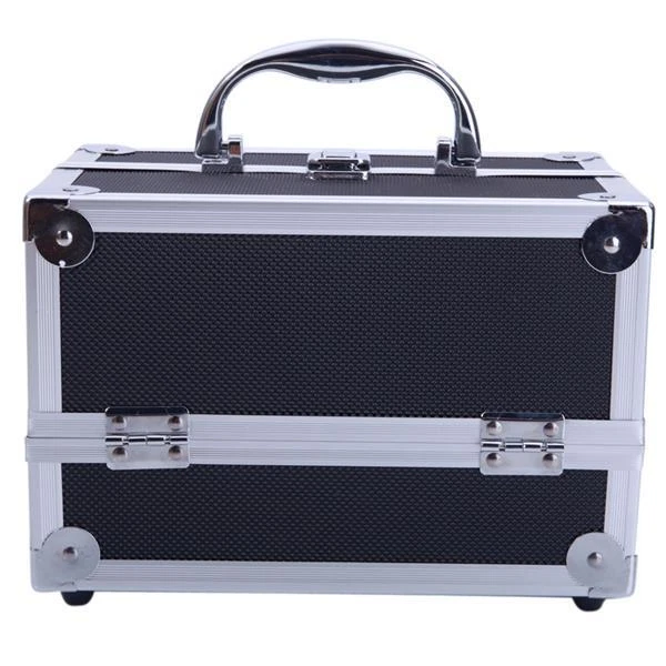 SM-2176  Lockable Handle Cosmetic Makeup /jewelry  Case/ Mirror, , 9"x6"x6"