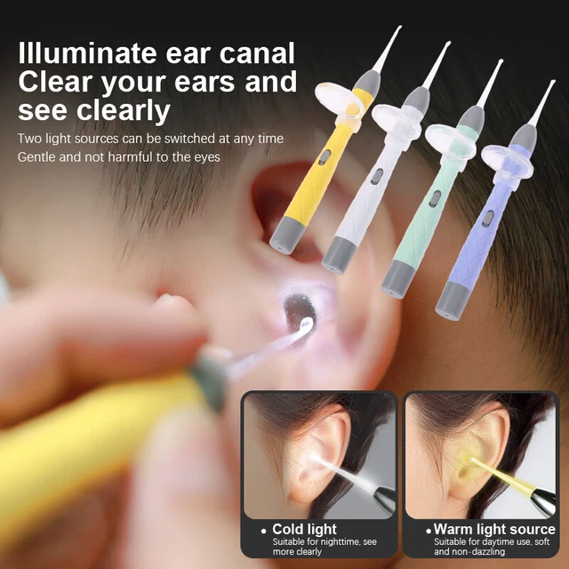 1Set LED Light Ear Spoon With Magnifier Ear Picking Tool Ear Wax Remover Clea J2