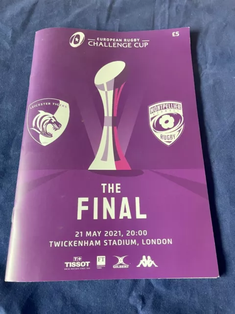 CHALLENGE CUP RUGBY - Final Programme - LEICESTER v MONTPELLIER-21st May 2021