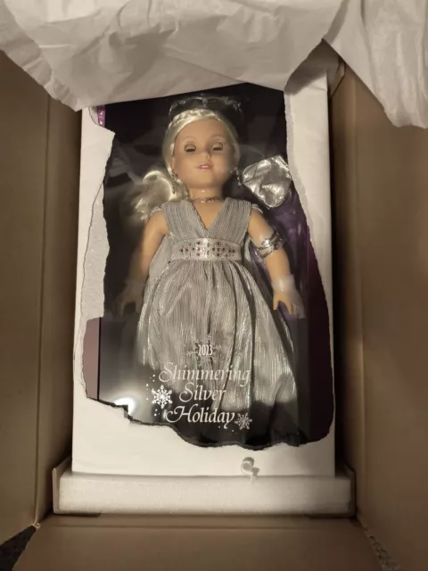 American Girl 2023 Shimmering Silver Holiday Collector Doll BRAND NEW IN BOX