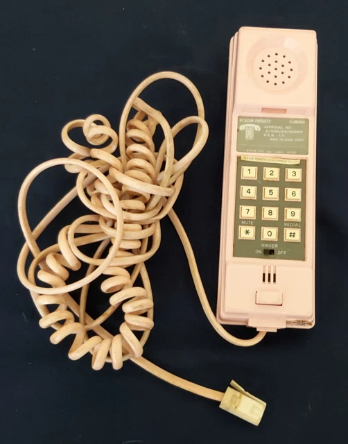 VINTAGE PINK PUSH BUTTON TELEPHONE NOT WORKING FOR SPARES REPAIR OR ...