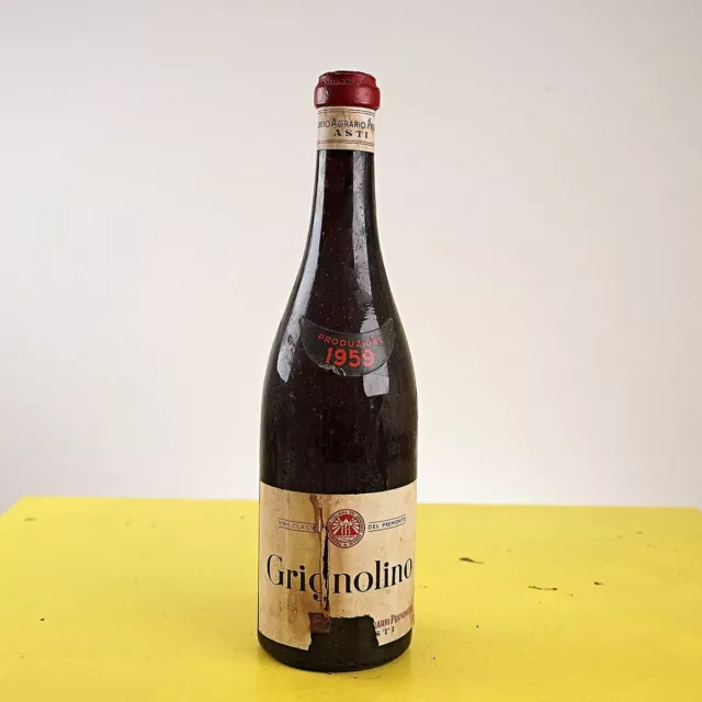 bottiglia vino grignolino consorzio agrario provinciale asti 1959