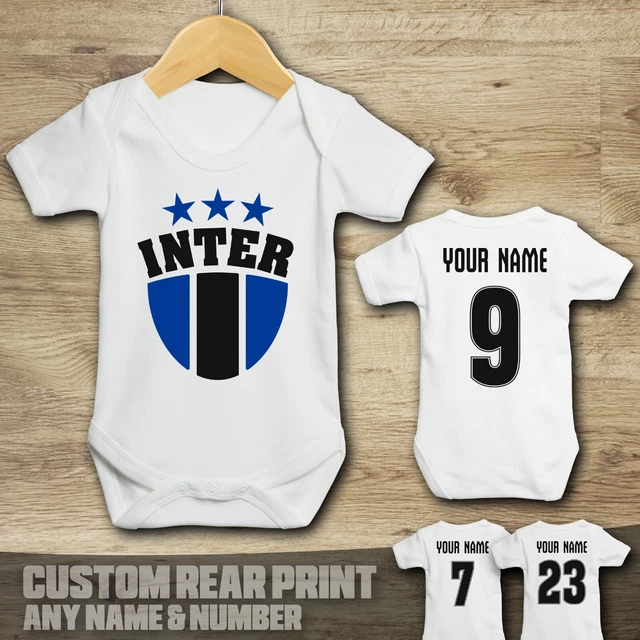 INTER MILAN PERSONALISED Baby Vest Suit Grow Football