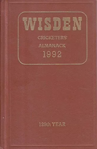 Wisden Cricketers' Almanack 1992 Hardback Book The Cheap Fast Free Post