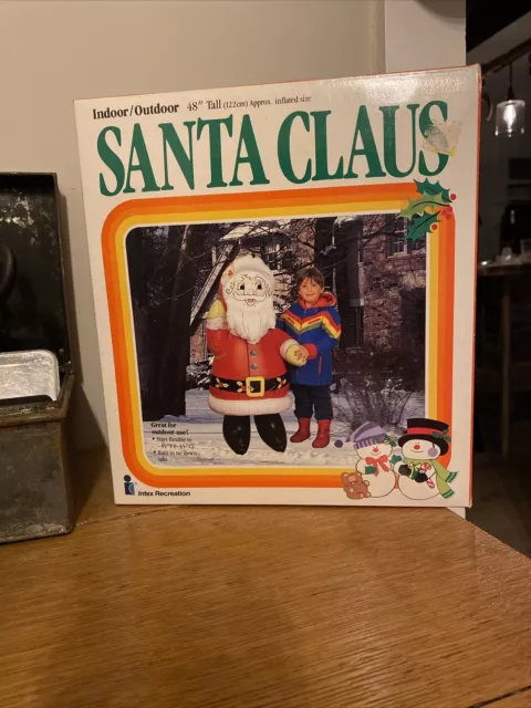 1987 Intex Christmas Inflatable Santa 48” Tall NEW Indoor/outdoor NRFB Vintage