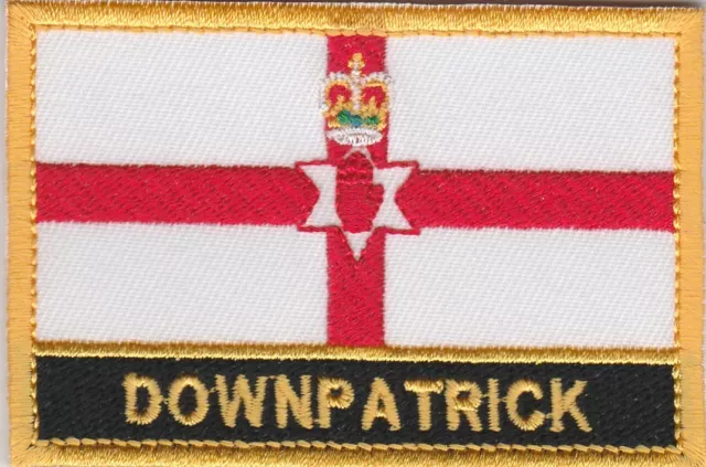 Downpatrick Northern Ireland Town & City Embroidered Sew on Patch Badge