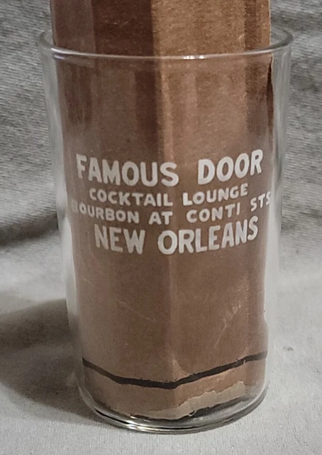 Famous Door Cocktail Lounge New Orleans La Vintage Beer Glass Bourbon & Conti St Famous Door Cocktail Lounge New Orleans La Vintage Beer Glass Bourbon & Conti St