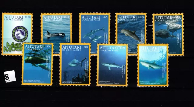 Gg Aitutaki - Mnh - Marine Life - Sharks - Whales - Dolphins