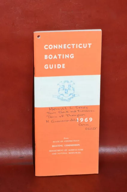 Vtg 1969 Connecticut Boating Program Boat Guide Brochure Catalog Rules Safety