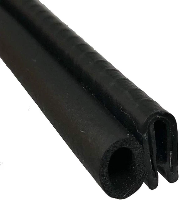 Trim Seal with Side Bulb, Bulb Diameter 3/8 Inch, Fits Edge 1/16 Inch - Length 2