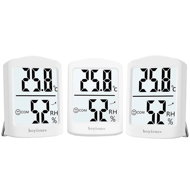 Digital Hygrometer Indoor, 3 Pack Room Thermometer with Temperature, Humidity Mo