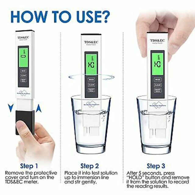 Prueba de calidad del agua instrumento prueba calidad del agua hogar probador digital