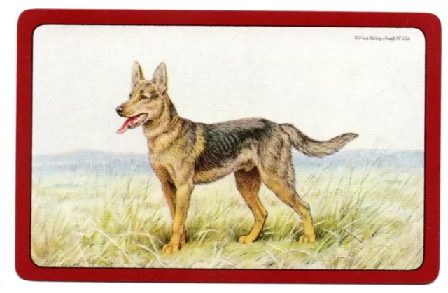 DOGS swap card VINTAGE playing card German shepherd