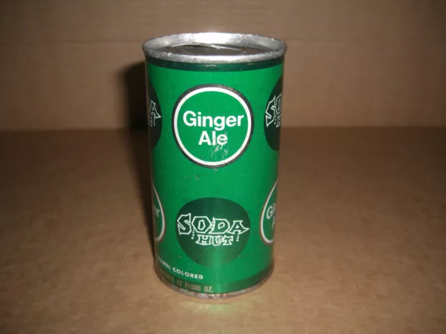 Soda Hut Gingerale  Soda 12 OZ S/S Empty Can 1970's