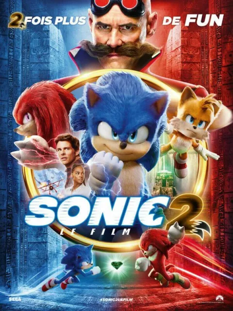 500074 Sonic the Hedgehog 2 Movie Cinema 16x12 WALL PRINT POSTER