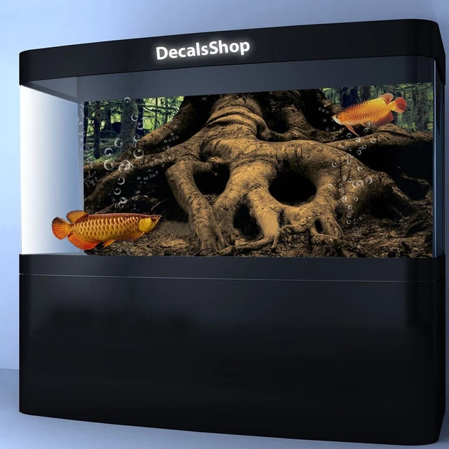 TREE ROOT HD PVC Aquarium Background 3D Fish Tank Backdrop Decor