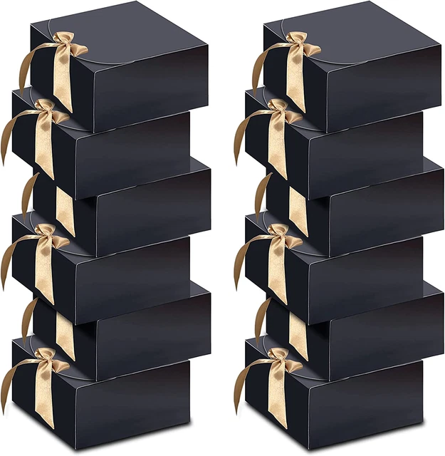 Gift Boxes with Lids,Black Gift Boxes 8X8X4Inches,Bridesmaid Proposal