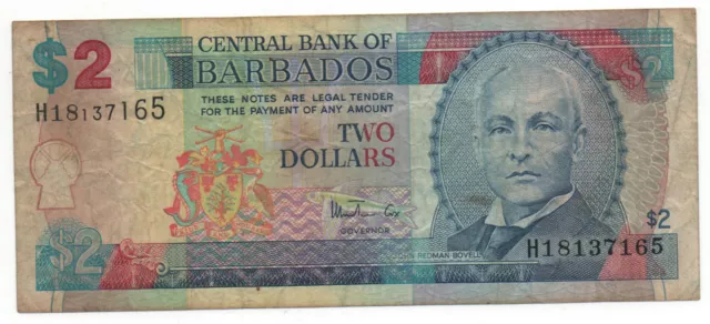 Barbados 2 Dollars 1998 Pick 54 Look Scans
