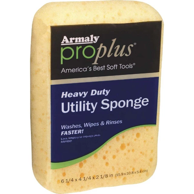 Armaly ProPlus 6.25 In. x 4.25 In. Yellow Heavy Duty Sponge 00009 Pack of 12