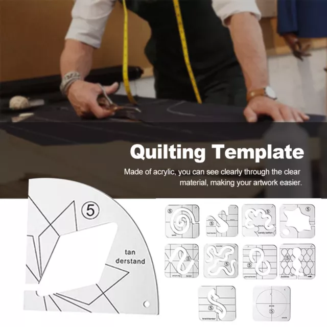 DomesticMotion Sewing Machine DIY Patchwork Quilting Template Set