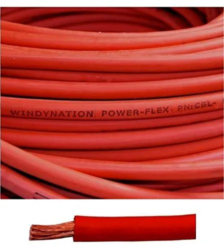 4 Gauge 4 AWG 30 Feet Red Welding Battery Pure Copper Flexible Cable Wire - C...