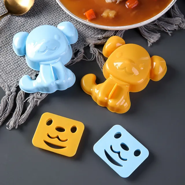 3pc/Set Cartoon Animals Sushi Mold DIY Sandwich Rice Ball Mold Kitchen Gadgets