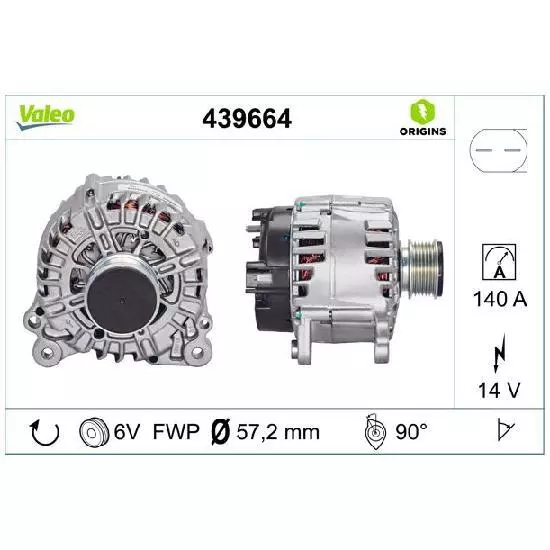 1x Valeo Generator 14V u.a. für Skoda Superb 2 3T 2.0 Yeti 5L | 805534