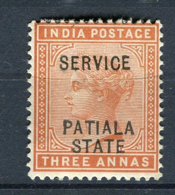 INDIA; PATIALA 1891 classico QV SERVIZIO opzionale emissione tonalità nuova di 3a. valore
