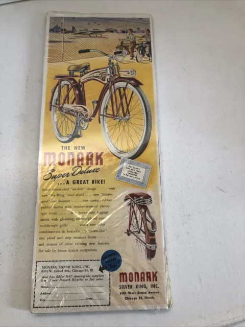 1948 Monark Bicycle Aviation Bike Silver King Plane Aviation Historic Ad