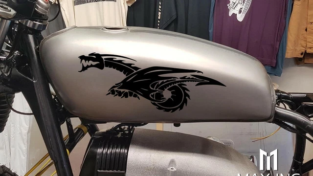 thumbnail image 2 of Pair Of Tribal Flames Decals Stickers - Gloss Gunmetal Grey 220x65mm - Car, Bike, Boat Custom Graphics By JRwraps 2 of 5