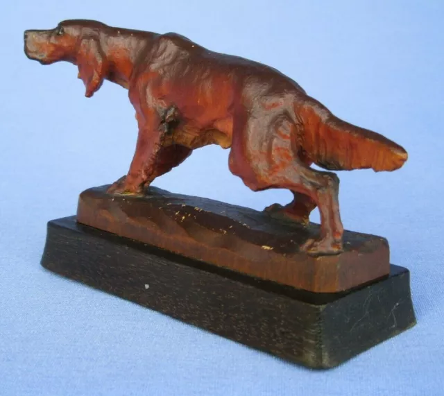 GORDON IRISH SETTER ANRI ITALY hunting bird dog DILLER 4" signed FIGURINE 2