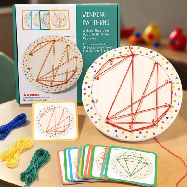 Kids Lacing Threading Toy Preschool Learning Shape Educational Projects Kids DIY