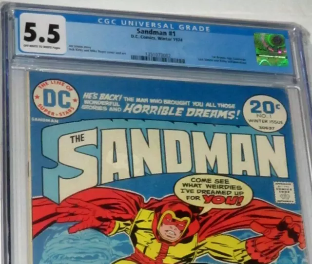 Dc Comics Sandman 1974 #1 Jack Kirby Cover 1St Appearance Cgc Graded 5.5 Slabbed 3