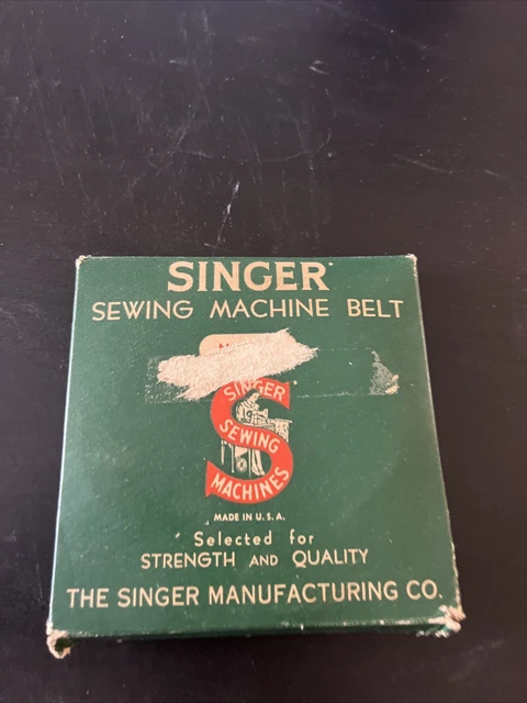 Cinturón de cuero vintage para máquina de coser Singer con cinta de correr