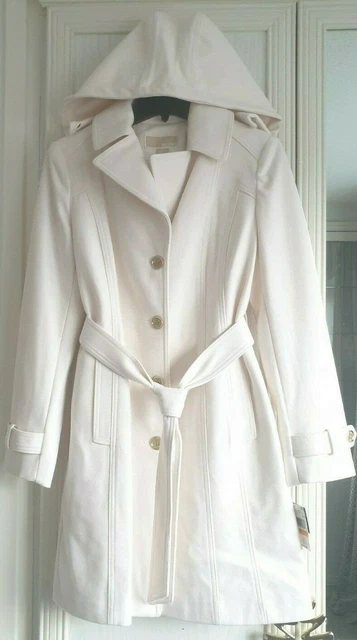 Michael kors hooded wool coat sales