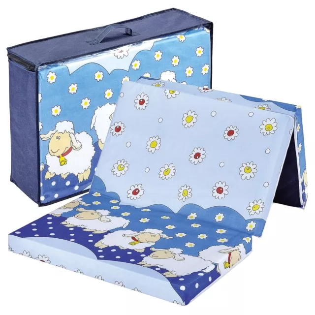 Bambini klappbare Reisebettmatratze Reisematratze 120x60 cm Schäfchen TOP