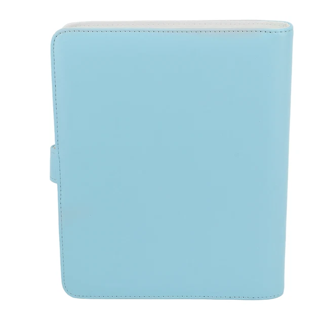 (Blue)256 Pockets Photo Album 3 Inch PU Leather Dirt-Resistant Fashion