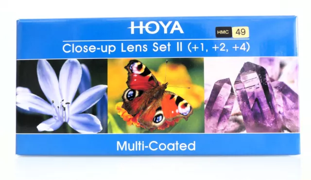 HOYA HMC 49 Close up Set II +1/+2/+4  Macro Nahlinsen Makrolinsen NEU #M