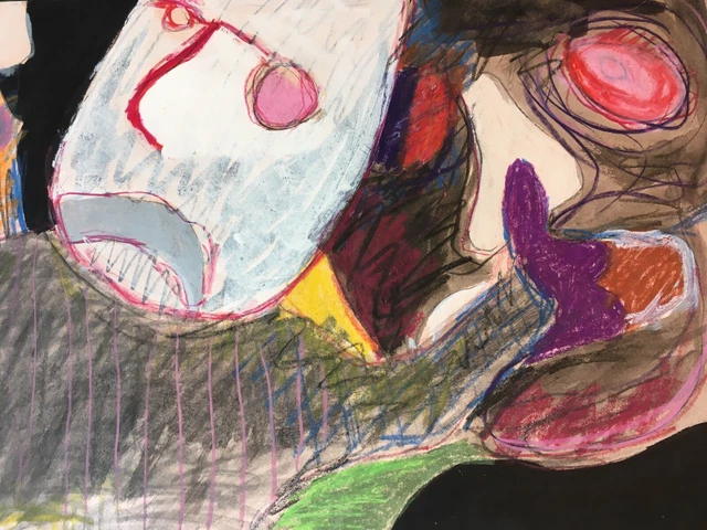 Dessin Original Signé De Tolède 1952 - Craie Grasse Et Aquarelle - Artiste à Identifier