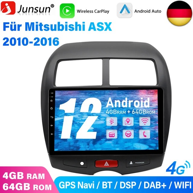 Octa Kern 4+64G Autoradio Carplay GPS Navi BT WIFI 4G Für Mitsubishi ASX 2010
