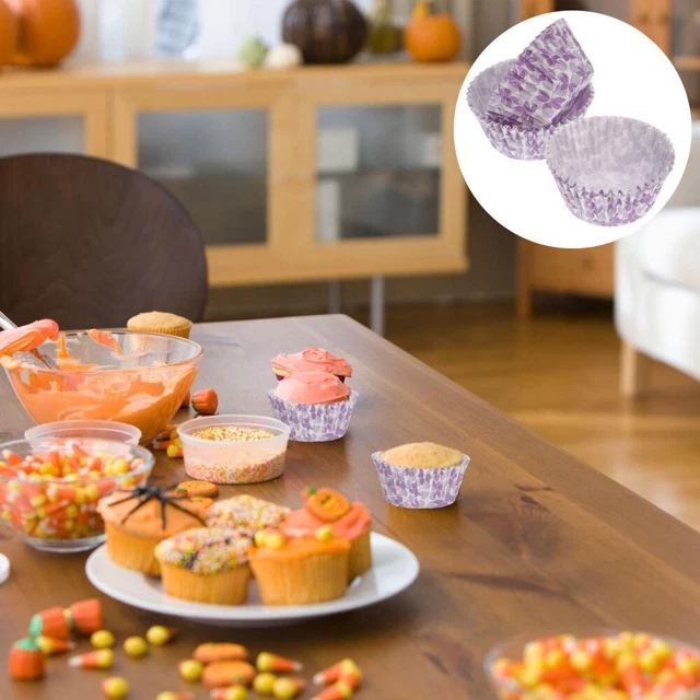 200 piezas de papel de bandeja para pasteles revestimiento de cuatro hojas para cupcakes trébol para cupcakes